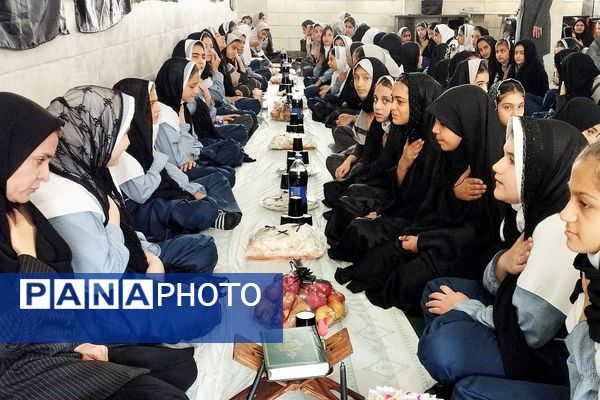 مراسم سوگواری ایام فاطمیه در دبستان موسی‌بن‌جعفر(ع) بهارستان‌دو