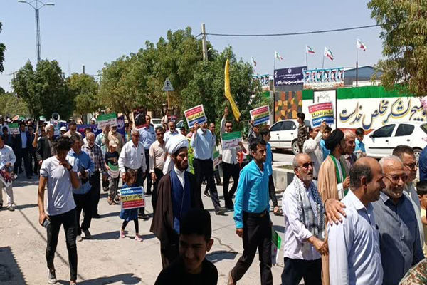 راهپیمایی روز قدس در تنگستان، شبانکاره، سعدآباد و بوشهر