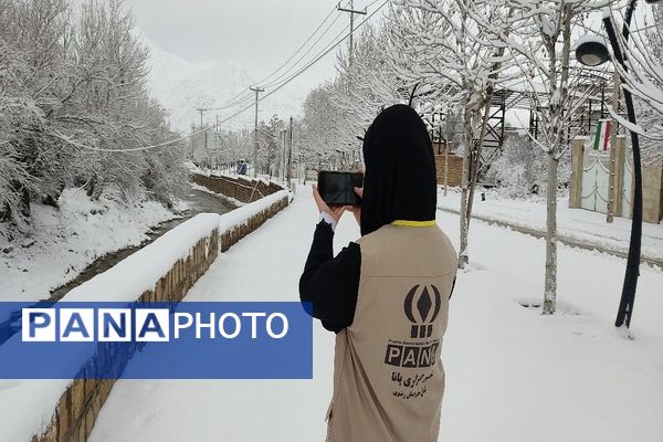 بارش باران و برف در شهر زیبای بار و شادی مردم از نزول رحمت الهی