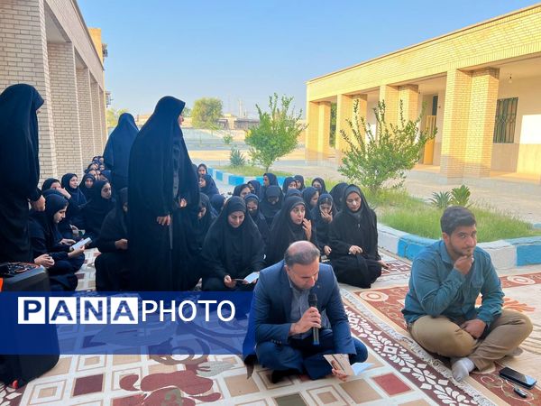 آغاز روز دانش‌آموزان رودخانه با قرائت زیارت عاشورا