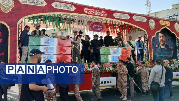 برافراشتن پرچم غیرت با بدرقه شهدای اقتدار