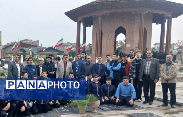 حضور پیشتازان گیلان در آرامگاه اسطوره مقاومت