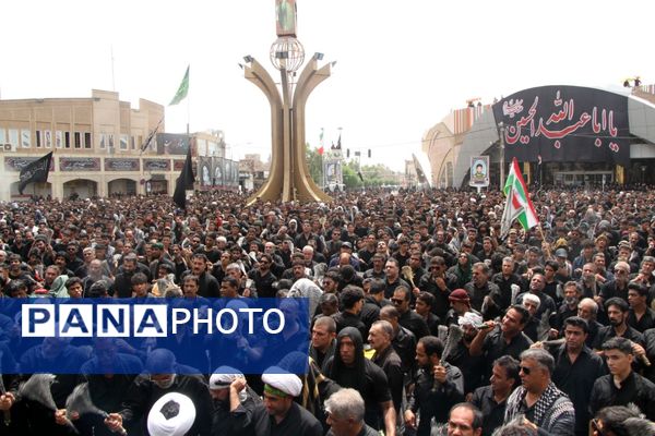 عزاداری عاشورای حسینی در گرمای سوزان بم