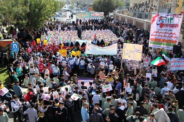 تجلی اقتدار مردم بهارستان در راهپیمایی ۱۳ آبان