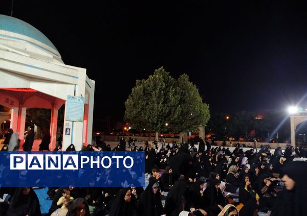 مراسم عزاداری سیدالشهدا در کنار مزار شهدای گمنام نیشابور