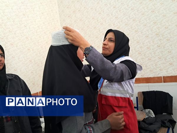 دبیرستان بنت الهدی میزبان بیست و هفتمین مانور زلزله تفت بود