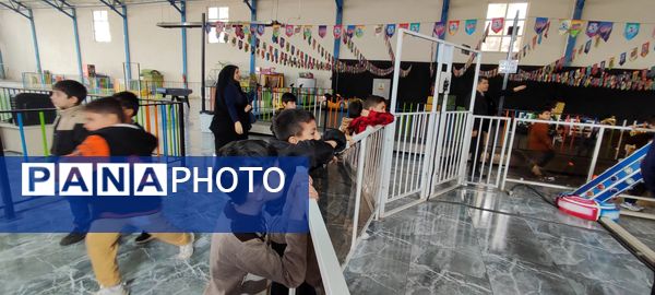 اردوی دانش‌آموزان مدرسه مبین در شهربازی پارک کوثر شیروان