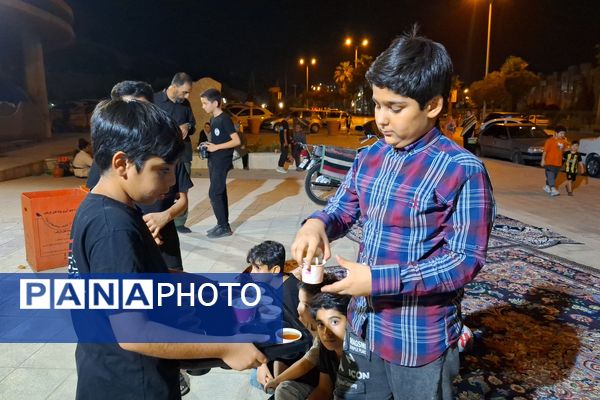 مراسم عزاداری امام حسن مجتبی (ع)و رحلت پیامبر(ص) با حضور نوجوانان شیرازی