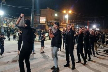حضور پرشور نوجوانان لنده در آیین تاسوعای حسینی