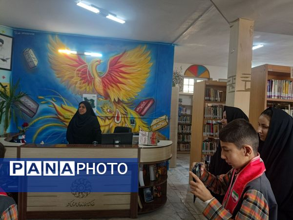 بازدید عوامل اجرایی دبستان شهید پسندیده از کتابخانه فدک فدافن