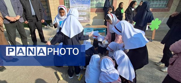 ایستگاه سبز طبیعت در مدرسه شهید رزمی خلیل آباد