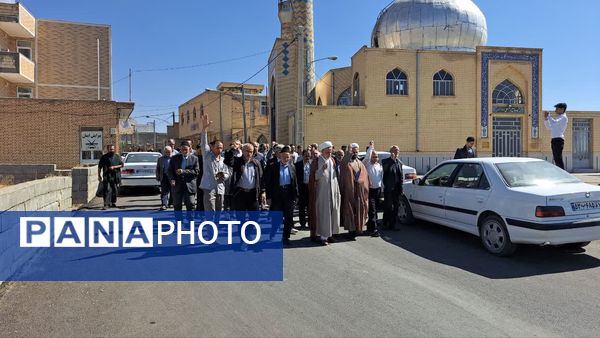 راهپیمایی بشارت نصر در شهر و بخش گندمان 