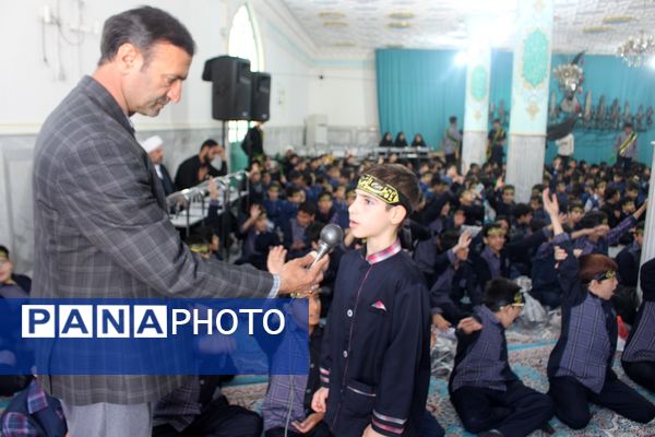 عزاداری دانشآموزان قم در آستان مقدس امامزاده سیدعلی(ع)