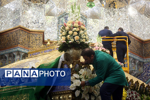 مراسم گل آرایی حرم حضرت معصومه(س) و جشن سالروز ورود ایشان به قم