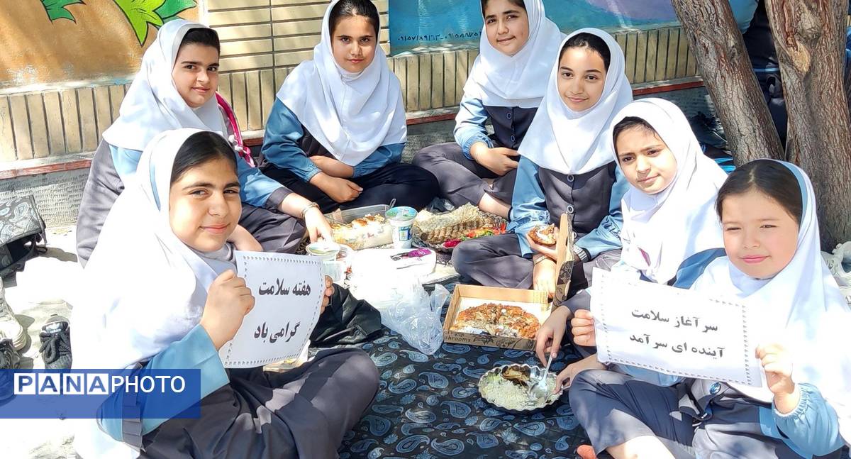 صبحانه سالم به‌مناسبت هفته سلامت در مدرسه نسترن آشخانه