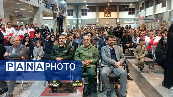 آیین استقبال از ۶ شهید گمنام در استان چهارمحال و بختیاری