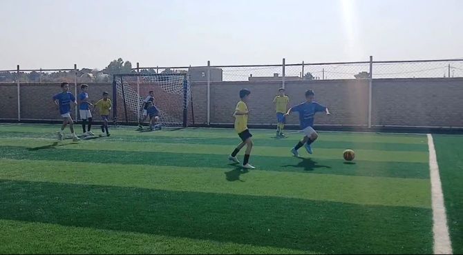 افتتاح زمین چمن آموزشگاه شهید رجایی شهرستان مروست 
