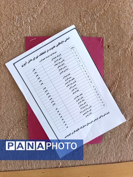 انتخابات شورای دانش‌آموزی در مدرسه خلیج‌فارس بوموسی 