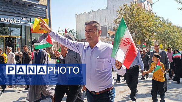 حضور پرشور مردم کهگیلویه و بویراحمد در راهپیمایی «بشارت نصر» در حمایت از مقاومت اسلامی