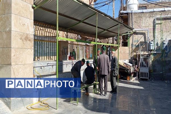 نماز جمعه همزمان با ایام فاطمیه در مسجد جامع شهر بارنیشابور