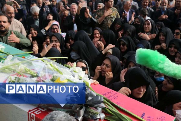 مراسم تشییع و تدوین شهید گمنام در اسلام آبادغرب