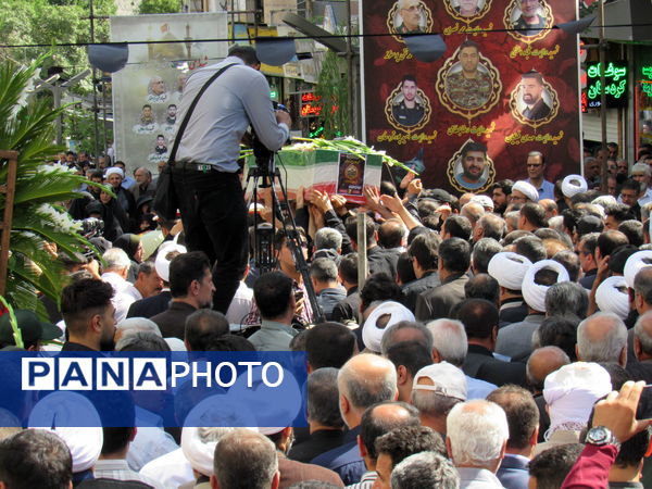 خروش بی‌نظیر سنندج در بدرقه شهید آسمانی رضا بسطامی