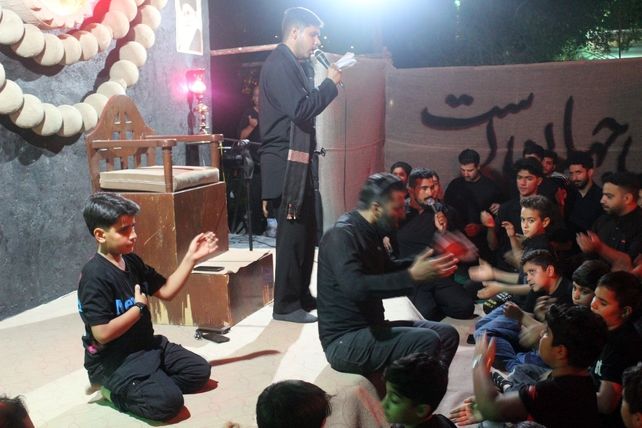 مراسم عزاداری شب چهارم محرم در هیات مکتب‌‌‌الزهرا حاجی‌آباد 