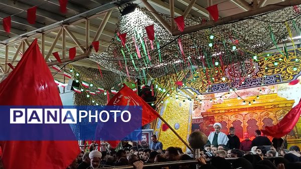 تشییع پیکر دو تن از شهدای جنگ تحمیلی رژیم صهیونیستی همزمان با مراسم تاسوعای حسینی ، در شهرستان ملارد