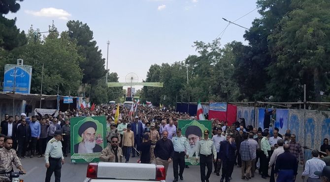 جواب دندان شکن مردم نیشابور و حضور بی نظیر آنها در راهپیمایی جمعه خشم