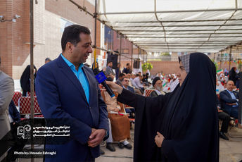  آیین استانی نواخته شدن زنگ «مهر و مقاومت» در آموزشگاه شعربافیان