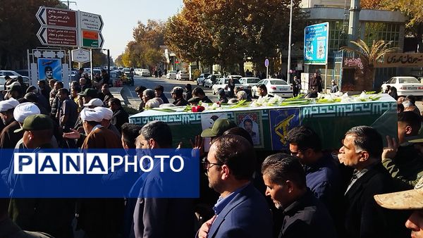 تشییع پیکر جانباز شهید علی فتح آبادی در نیشابور 