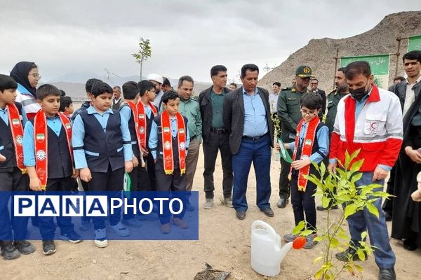 مراسم نمادین کاشت نهال در حاجی‌آباد 