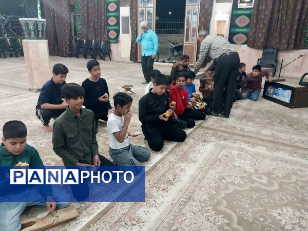 مراسم معنوی قرائت قرآن شهدای فدافن در حسینیه شاهزاده قاسم