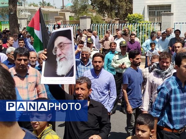 با هدف محکومیت جنایات رژیم کودک کش اسرائیل راهپیمایی جمعه خشم در کاشمر برگزار شد