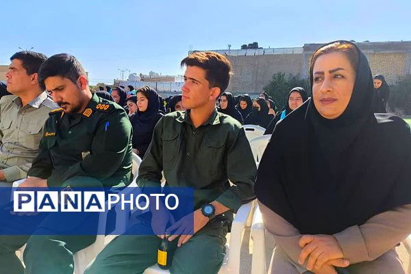جشن مهر ایثار و نماز و بازگشایی مدارس یک مهر در دبیرستان هیأت امنایی فرهیختگان