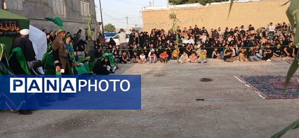 آیین تعزیه‌خوانی در عاشورای حسینی در روستای حسین آباد شیروان