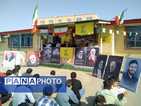 مراسم گرامیداشت شهید مقاومت در دبیرستان‌های پسرانه شهرستان خلیل‌آباد