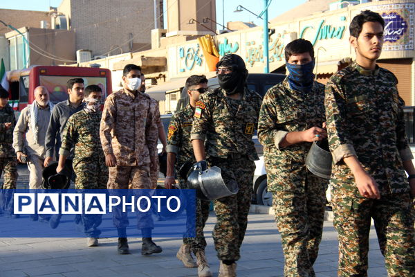 رزمایش اقدار بسیجیان در امیرچخماق یزد