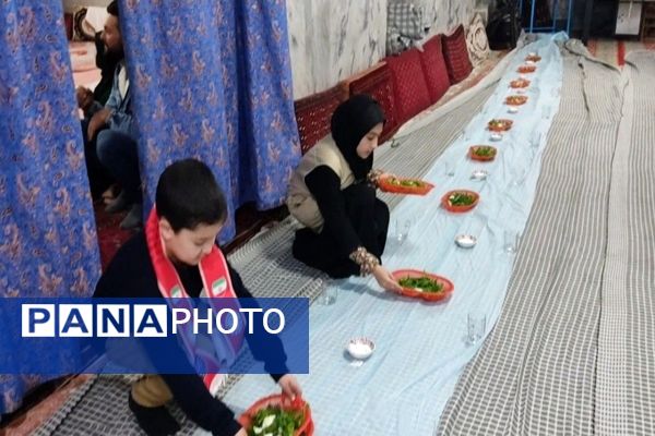 سفره ماه مهمانی خدا در مسجد جامع شهر بار