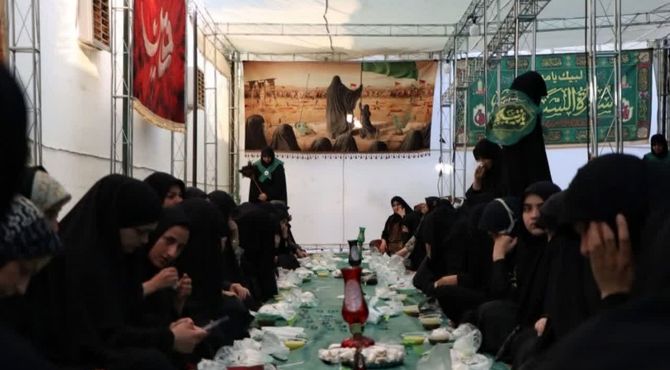 سفره حضرت رقیه (س) در موکب ریحانه الحسین شیراز