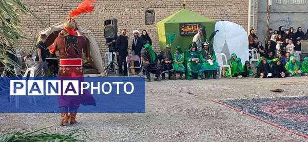 آیین تعزیه‌خوانی در عاشورای حسینی در روستای حسین آباد شیروان