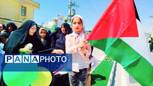 حضور پرشور کودکان و نوجوانان در راهپیمایی روز قدس لنده