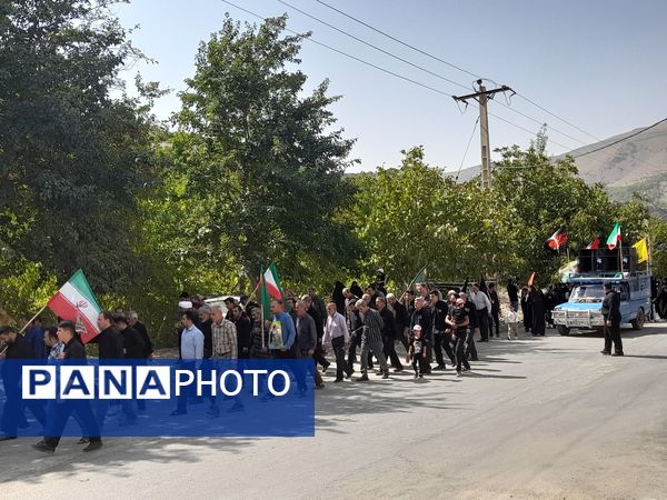 حضور حماسی مردم روستای مارکده در همایش جاماندگان اربعین حسینی