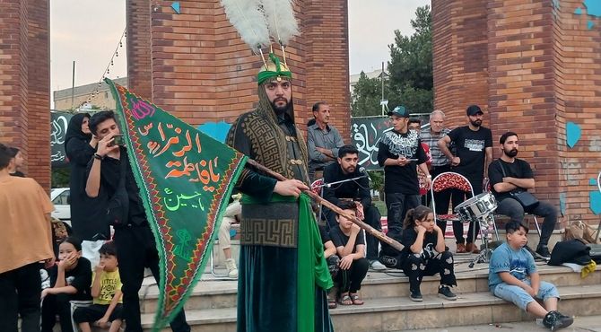 مراسم تعزیه خوانی در بوستان شهریار نسیم‌شهر 