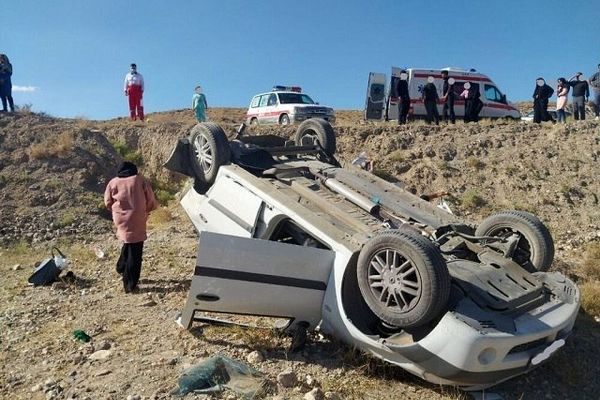 واژگونی خودروی سواری پارس در محور تربت‌حیدریه – فیض‌آباد هفت مصدوم بر جای گذاشت