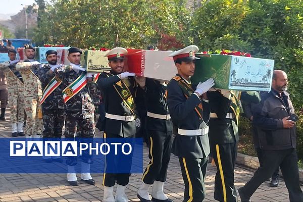 آیین استقبال و تشییع پیکر پاک و مطهر ۱۶ شهید گمنام