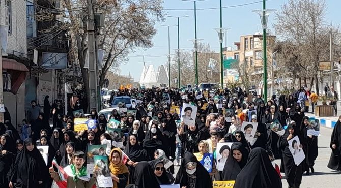 حضور پرشور مردم ولایتمدارو شهیدپرور شهرستان کوهدشت در راهپیمایی روز جهانی قدس