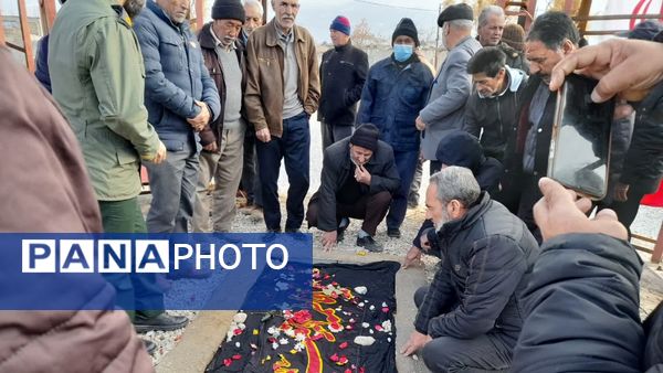مراسم بزرگداشت سومین روز تدفین شهید گمنام در شهر قاضی