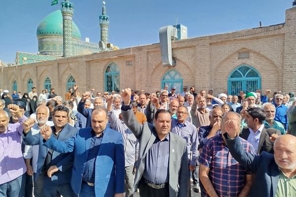 راهپیمایی جمعه خشم باحضور جمعی مردم ولایت مدار ترشیزکهن در کاشمر 