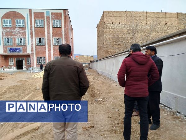 بازدید معاون توسعه و پشتیبانی اداره آموزش و پرورش کاشمر از مراحل ساخت آموزشگاه مرحوم حسین نساجیان کاشمر 
